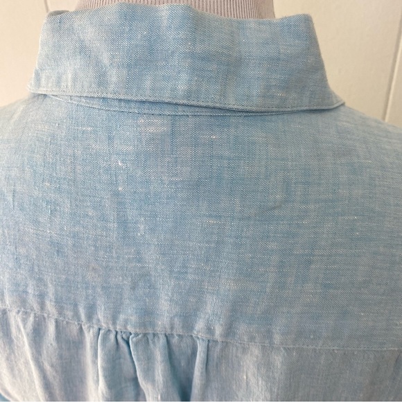 Lauren Ralph Lauren 100% Linen Button Front Tunic Top with Rope Belt Size Small - Picture 9 of 16